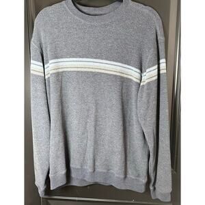 VTG Y2K XG Xtreme Gear Striped Pullover Mens Large Sweater Skater Grunge Blue